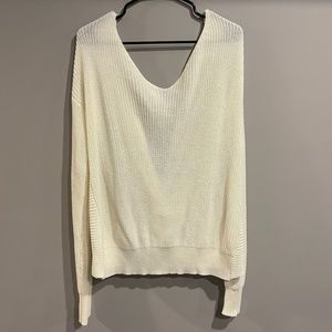 Cotton Emporium Open Twist Back Knit Sweater